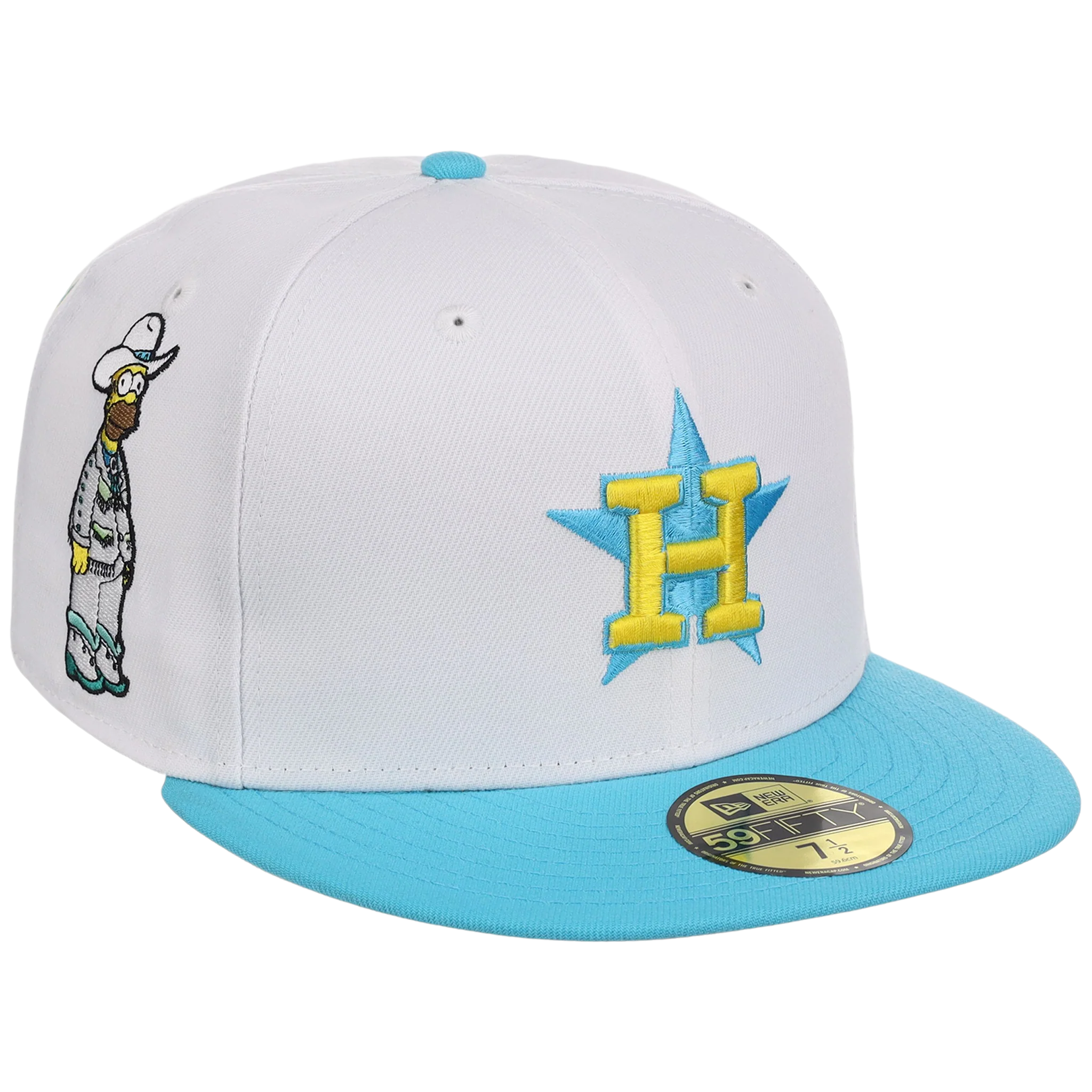 Houston Astros MLB Simpsons Localized New Era 59FIFTY - Cowboy - White/Light Blue