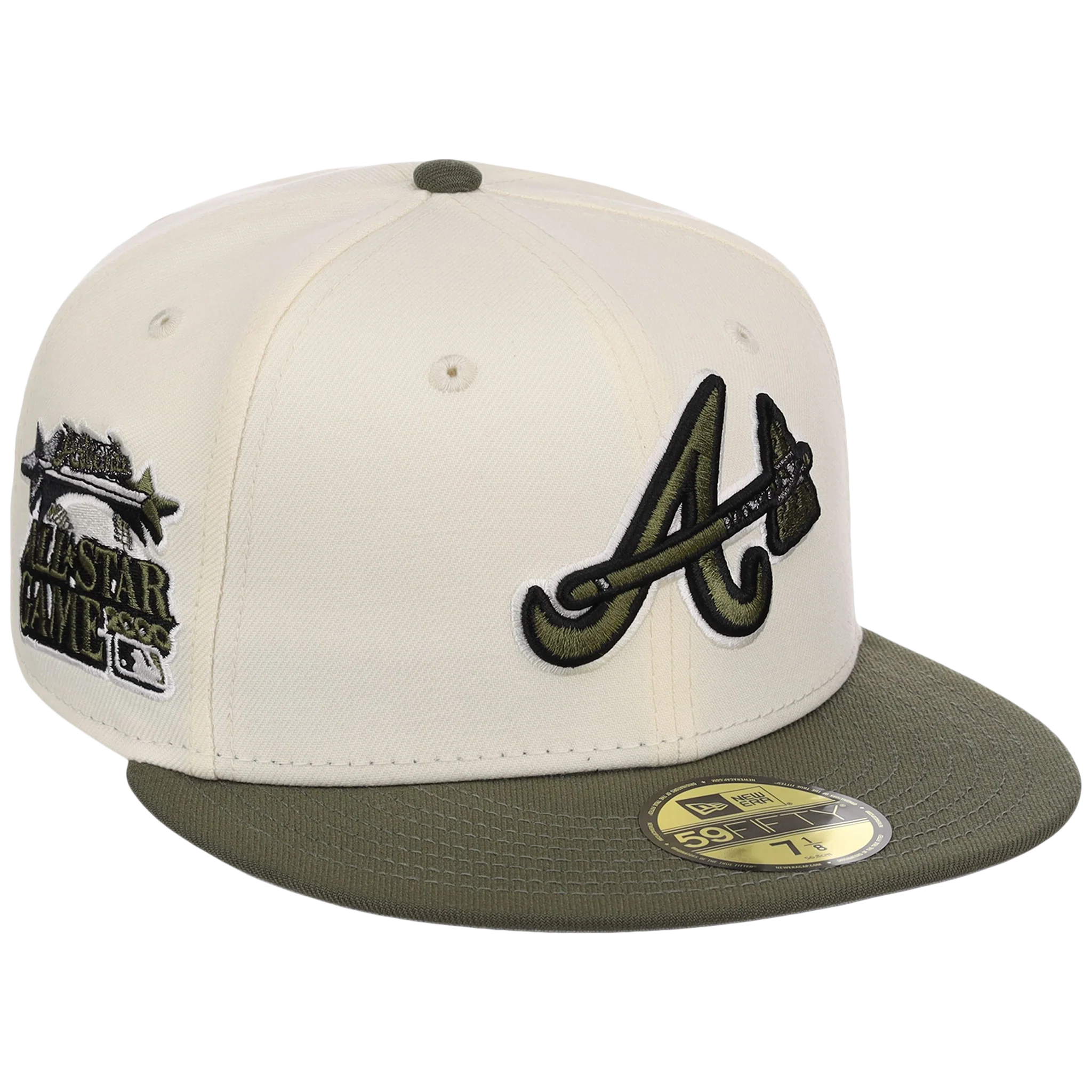 Atlanta Braves MLB Chrome Olive New Era 59FIFTY