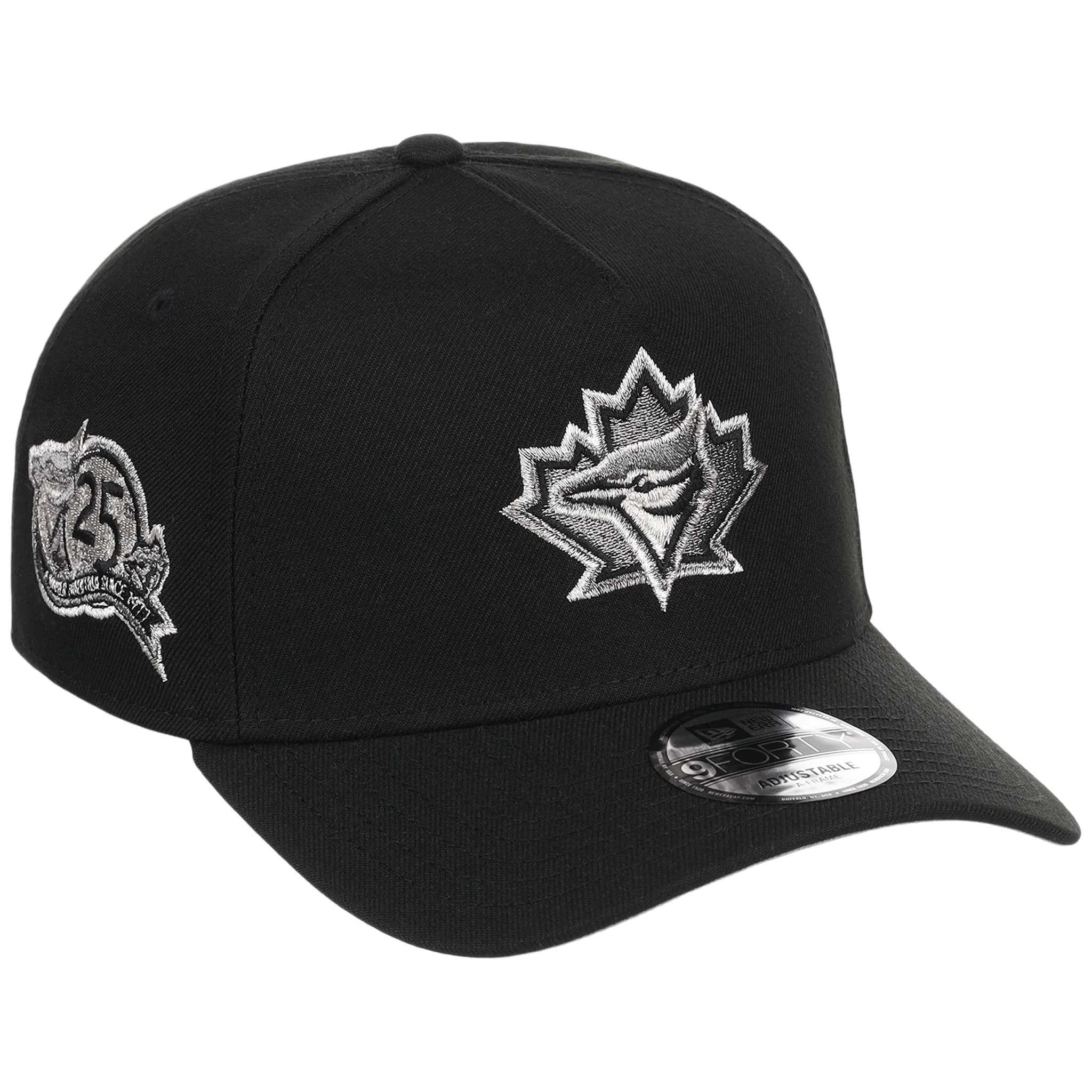 Toronto Blue Jays Toronto Crown the City - Liquid Titanium New Era 9FORTY (Black/Black)