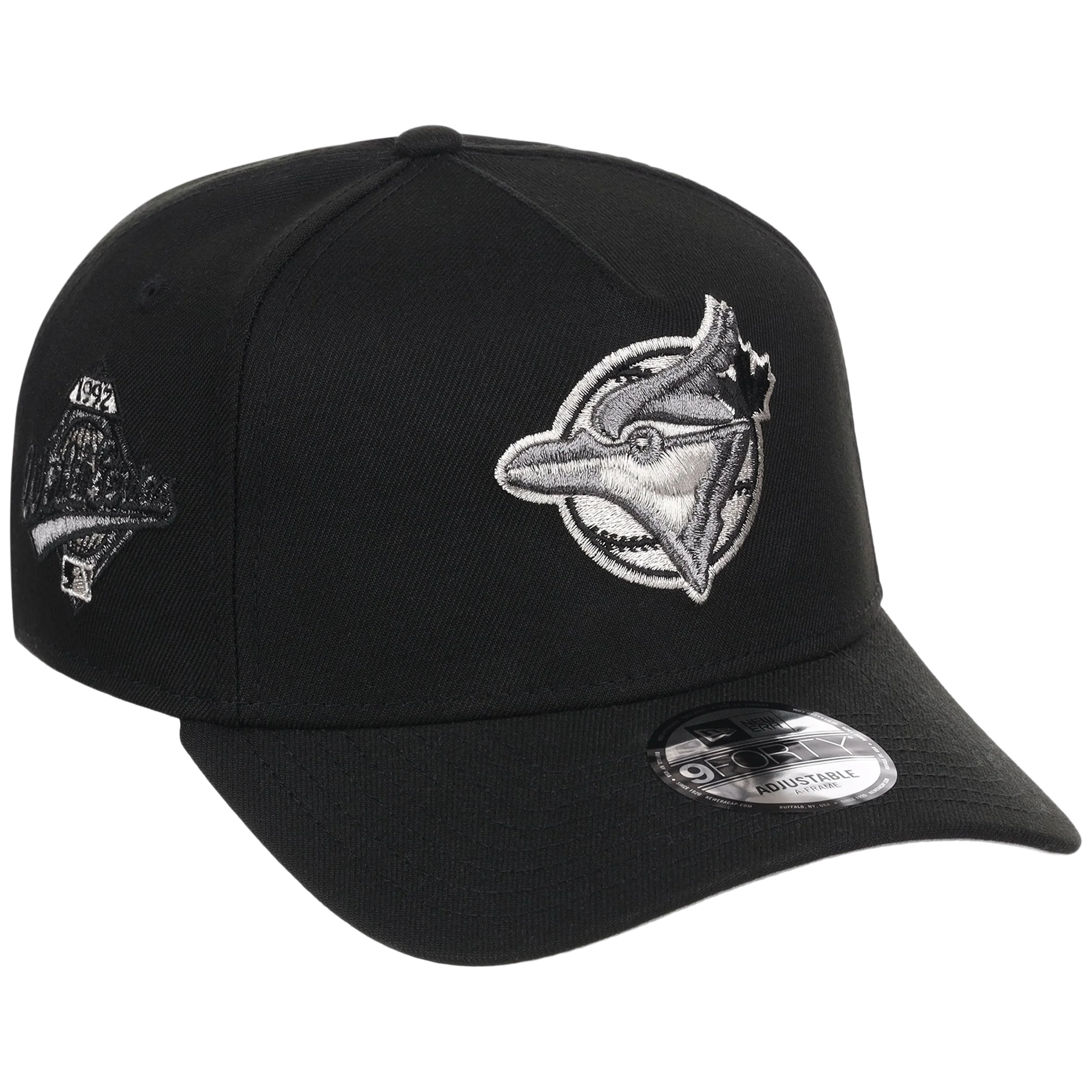Toronto Blue Jays Toronto Crown the City - Liquid Titanium New Era 9FORTY (Black/Black)
