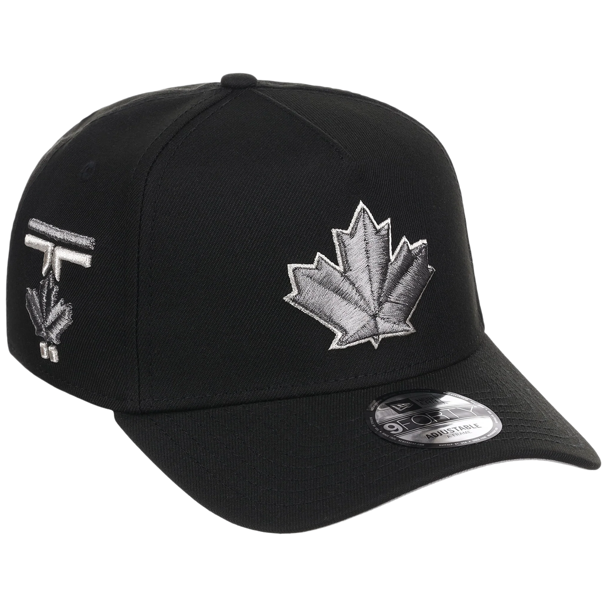 Toronto Blue Jays Toronto Crown the City - Liquid Titanium New Era 9FORTY (Black/Black)