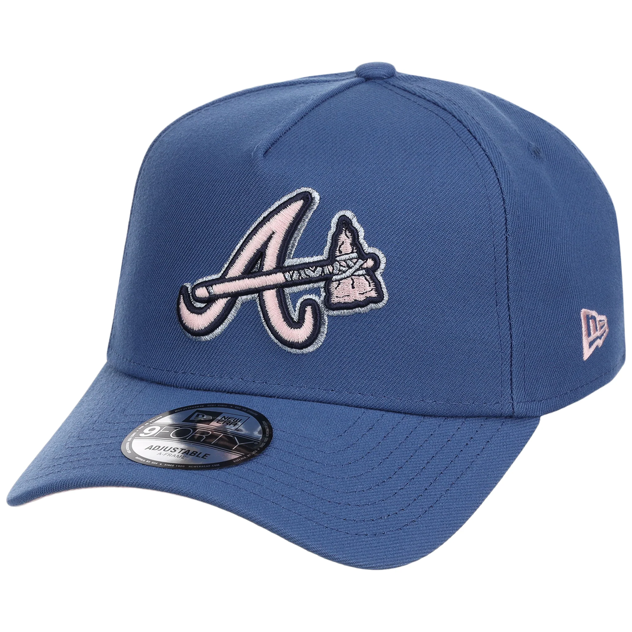 Atlanta Braves MLB Pink Indigo New Era 9FORTY 4 Atlanta Braves MLB Pink Indigo New Era 9FORTY