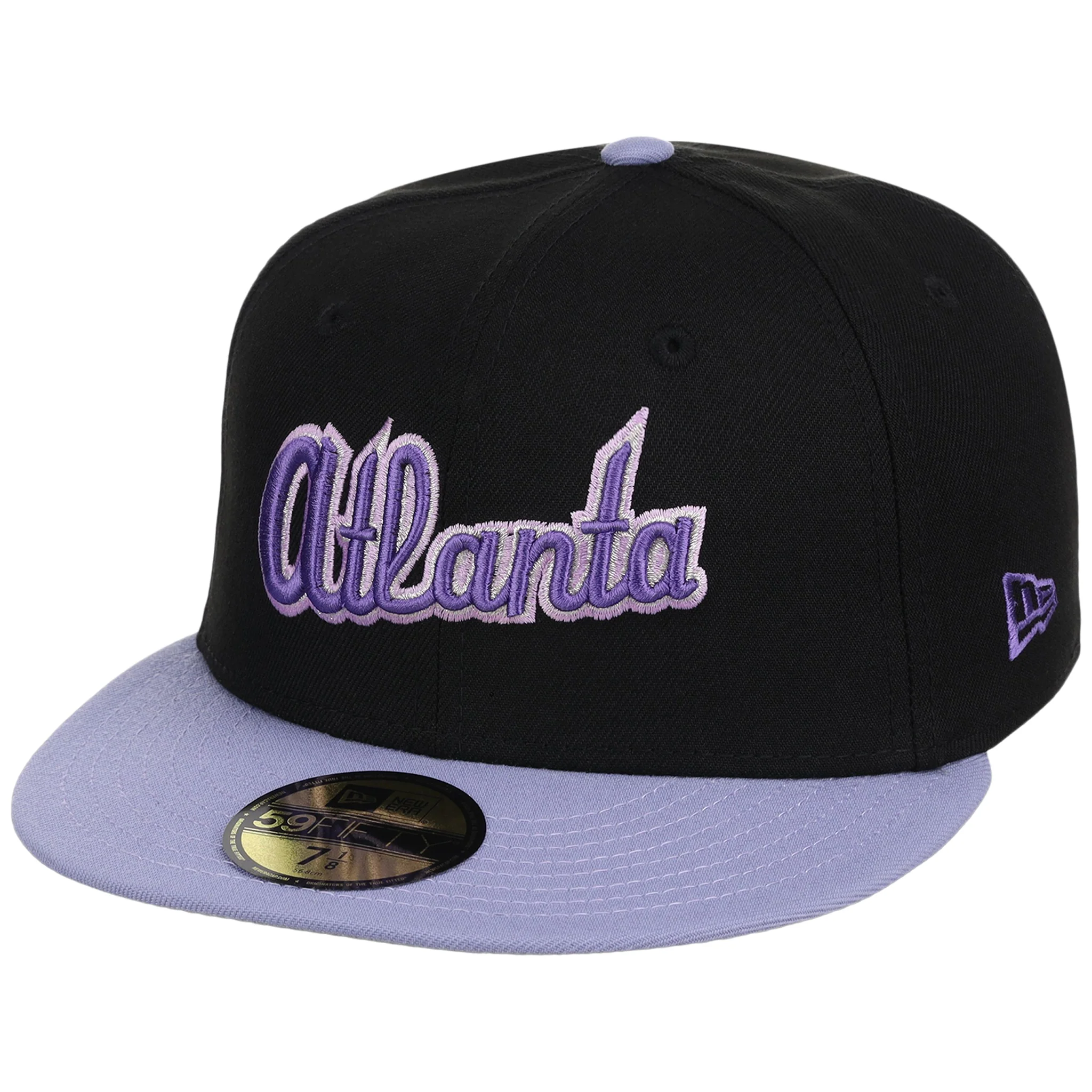 Atlanta Braves High Frequency Funk New Era 59FIFTY Black/Lavender 4 Atlanta Braves High Frequency Funk New Era 59FIFTY Black/Lavender