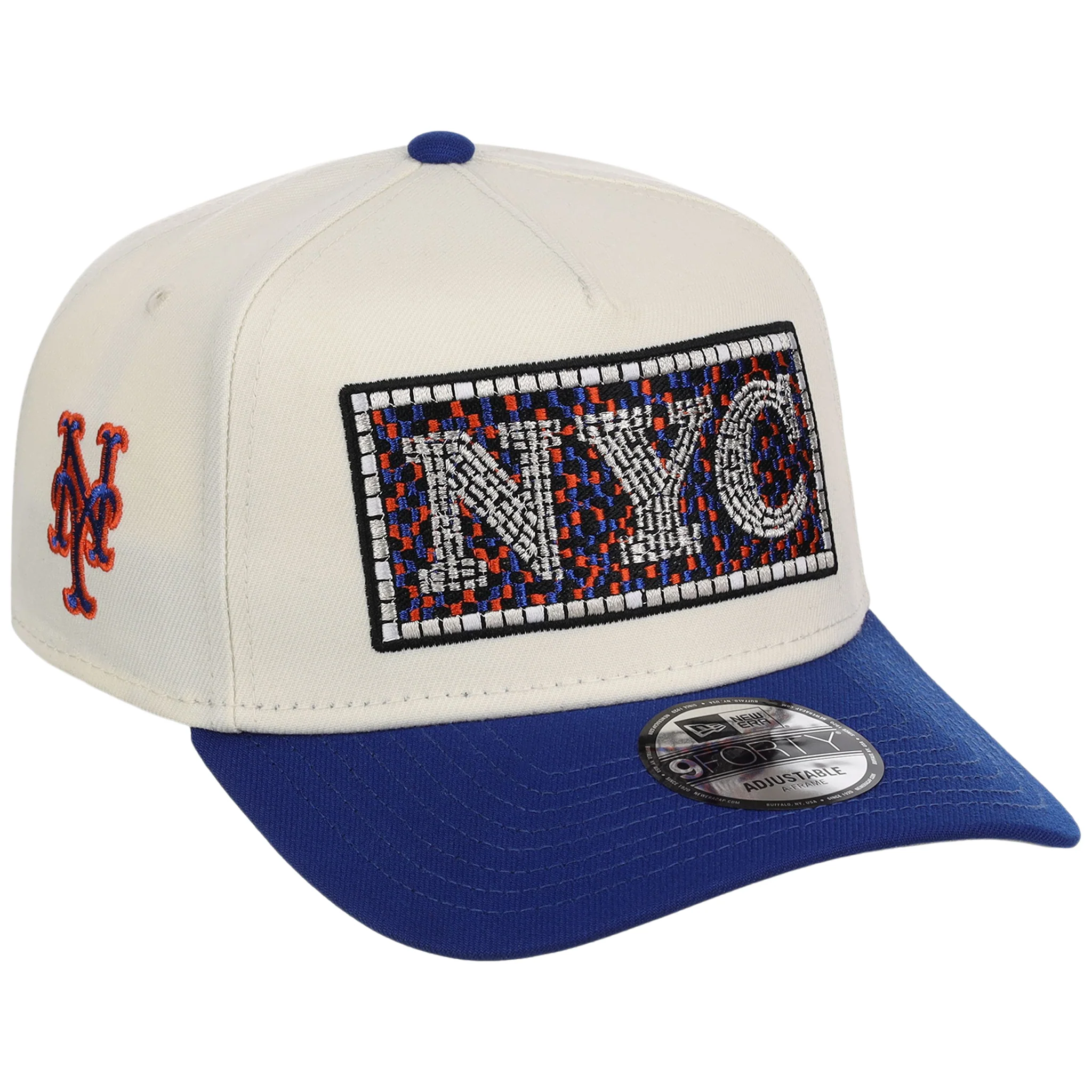 New York Mets - New York Crown the City - Subway Tile New Era 9FORTY - Chrome/Royal