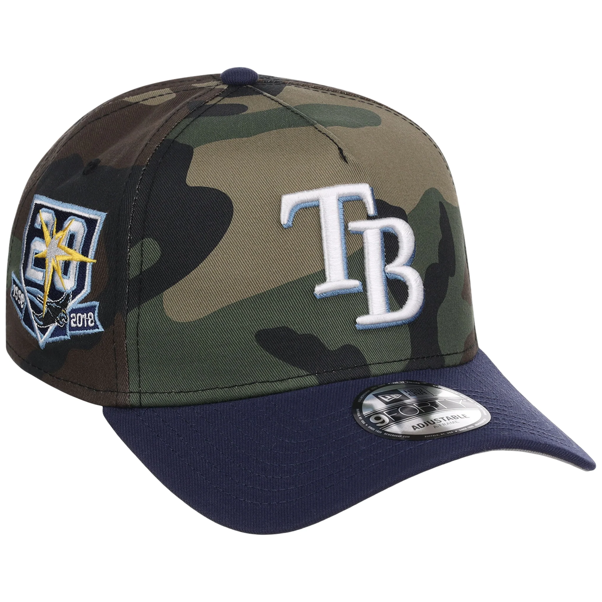 Tampa Bay Rays MLB Woodland Contrast New Era 9FORTY