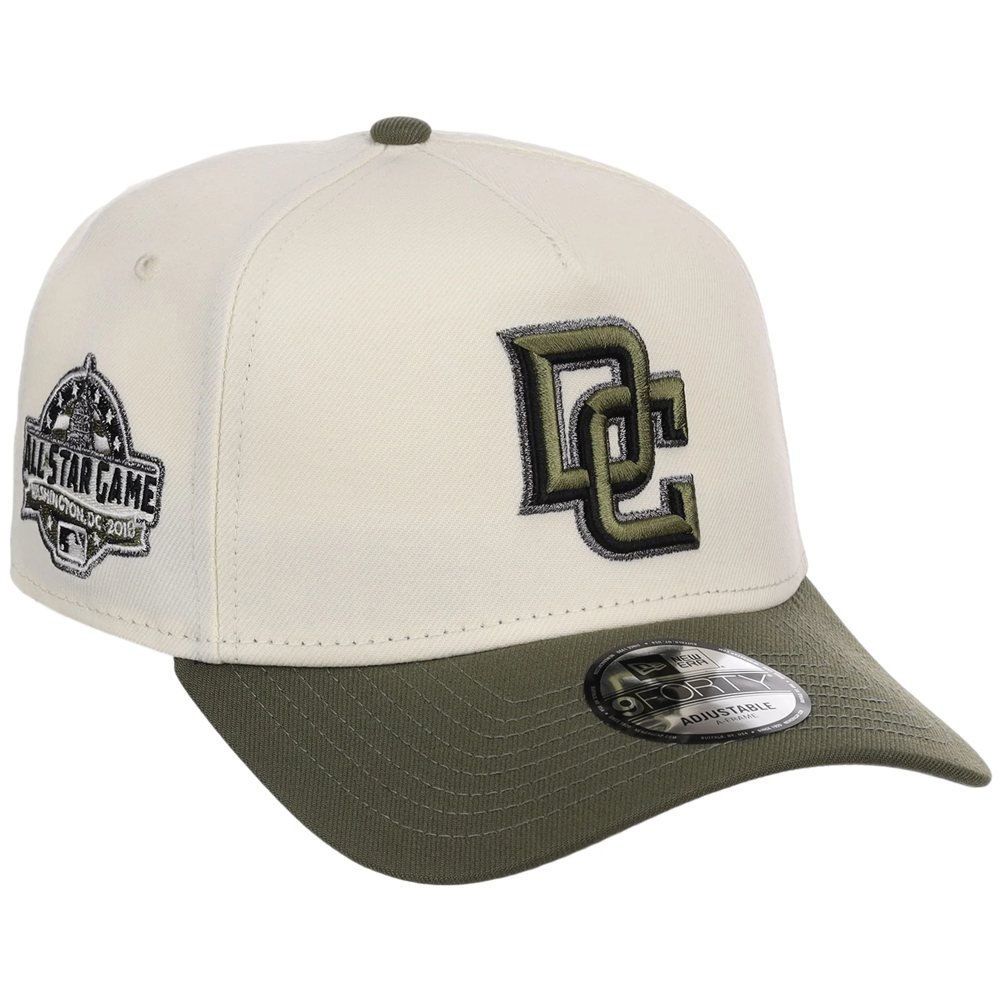 Washington Nationals MLB Chrome Olive New Era 9FORTY