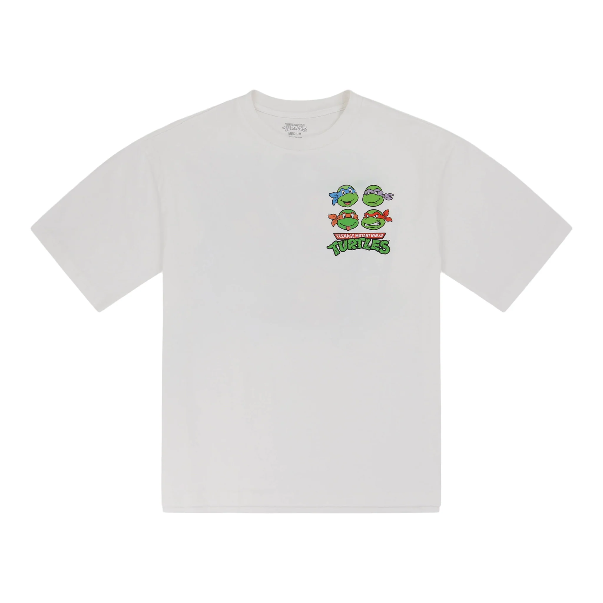 SATURDAY MORNING CARTOONS: TEENAGE MUTANT NINJA TURTLES - Character White Graphic T-Shirt