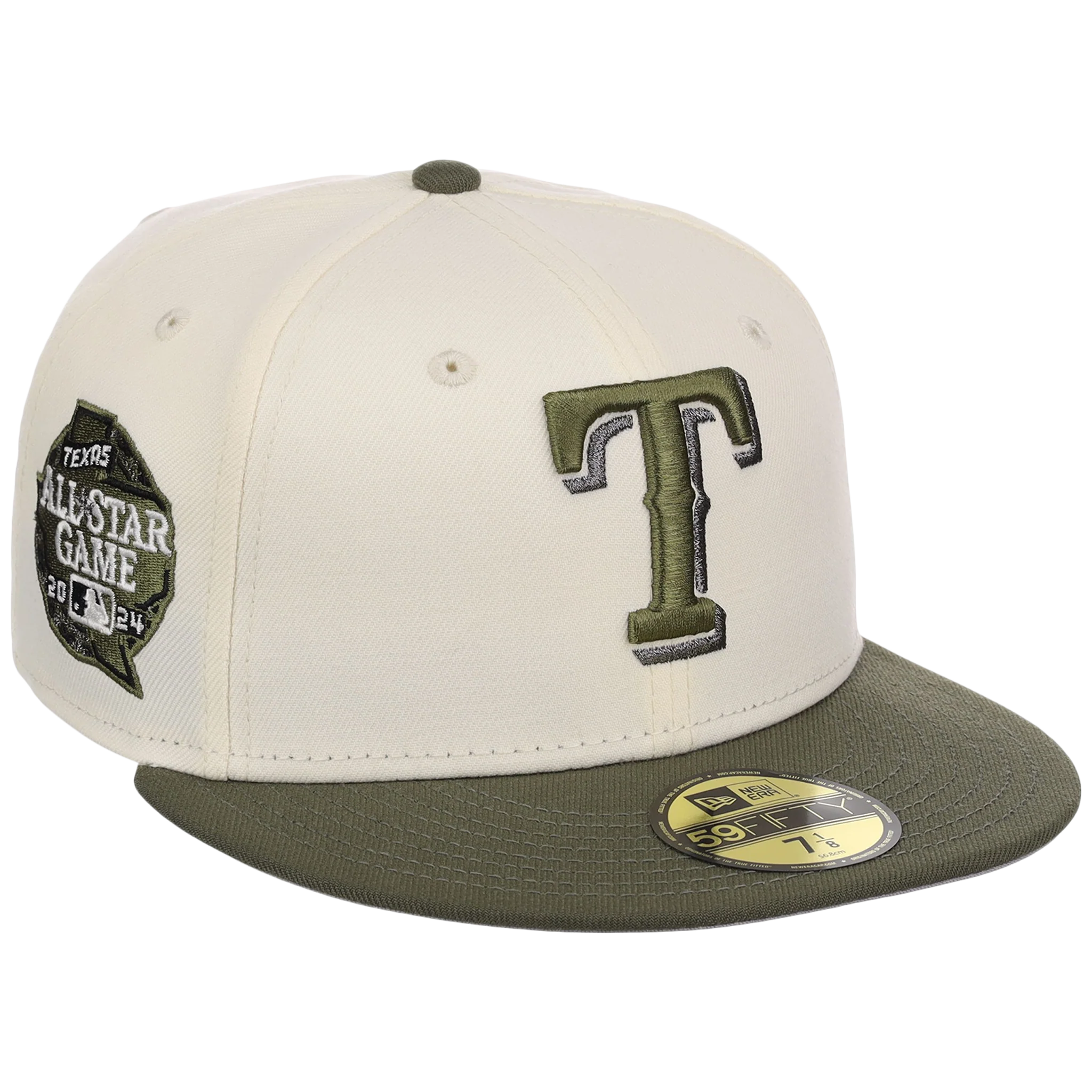 Texas Rangers MLB Chrome Olive New Era 59FIFTY
