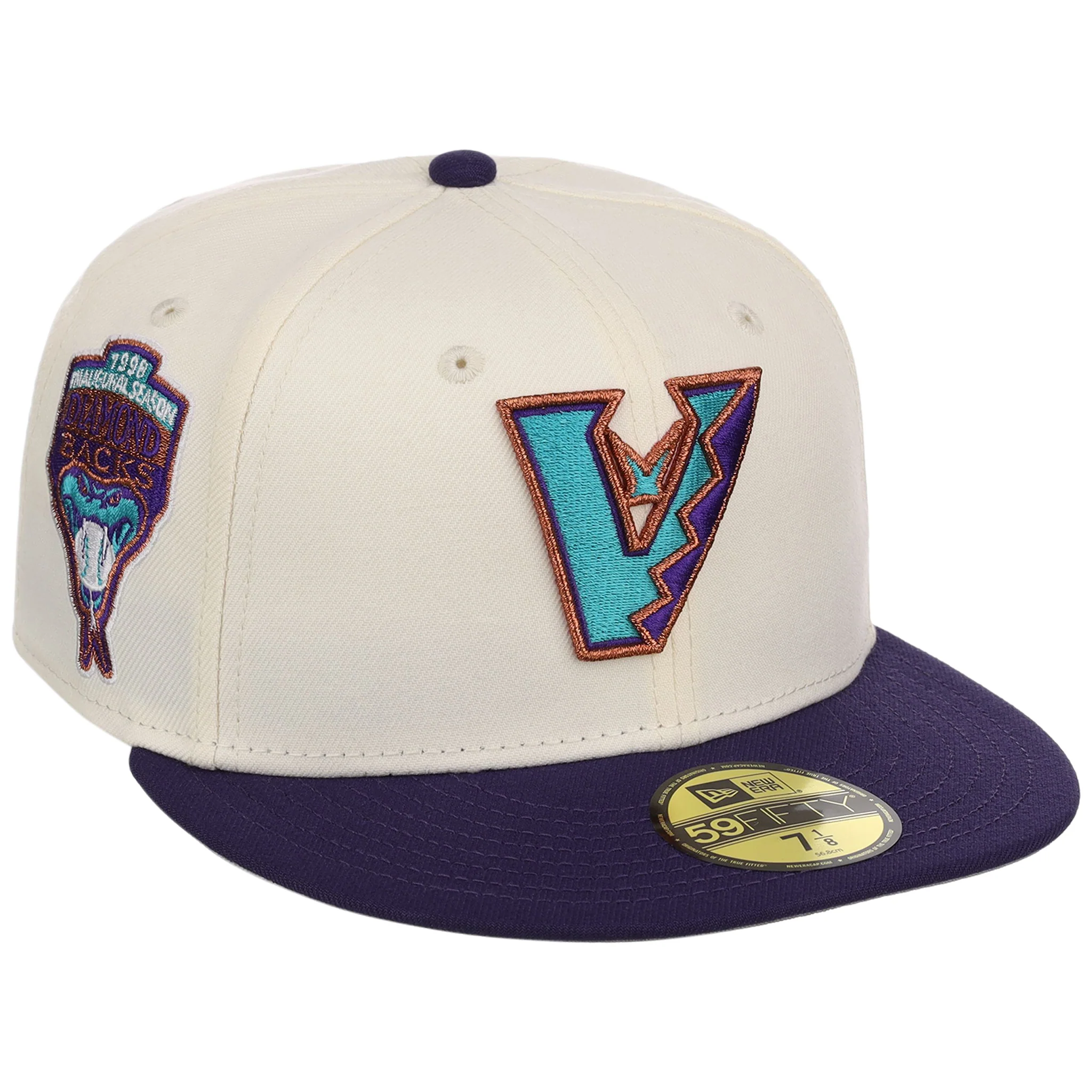 Arizona Diamondbacks MLB Flipmode 2.0 New Era 59FIFTY (Chrome/Purple/Gray)