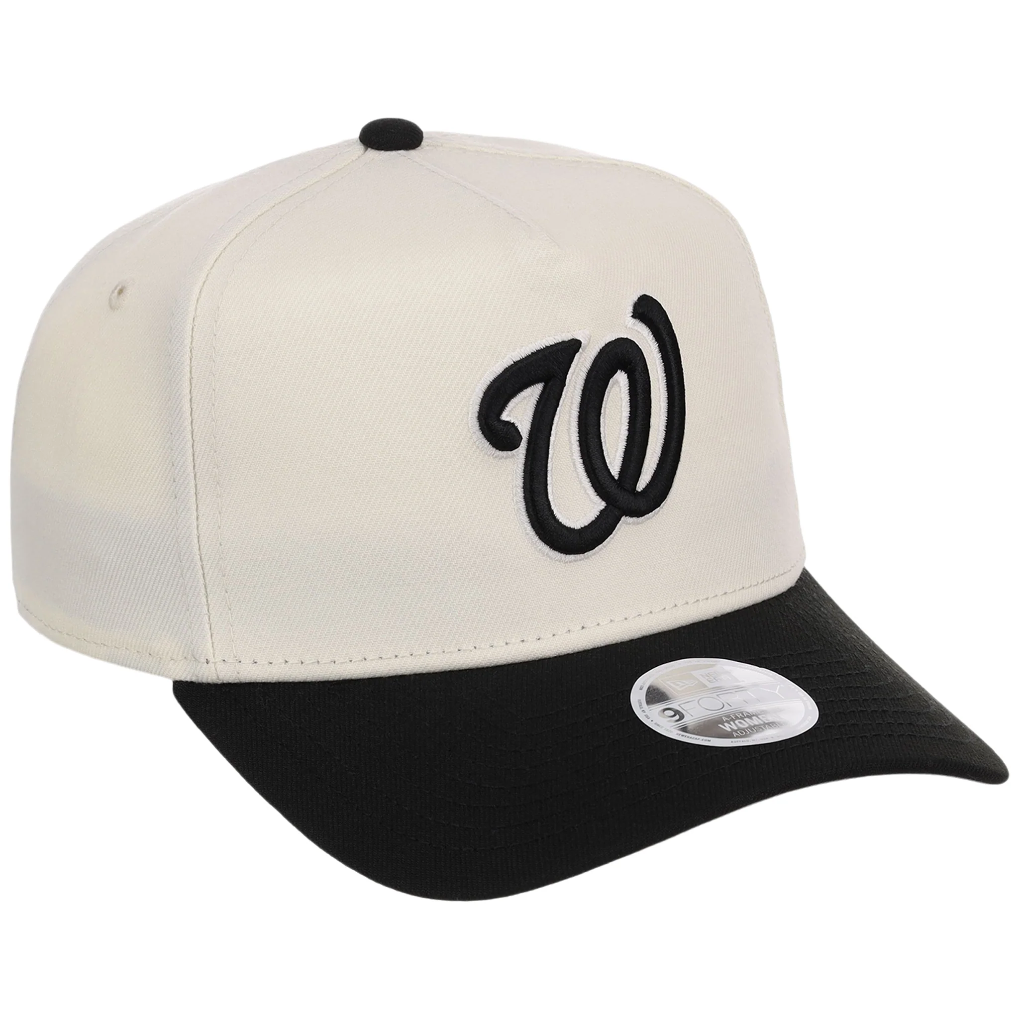 Washington Nationals Women's New Era 9FORTY Chrome x Black A-Frame